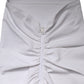 White Viscose Pencil Cut High Waist Mini Skirt