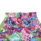 Multicolor Floral Buttoned High Waist Mini Shorts