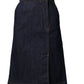 Dark Blue Cotton A-line Denim Midi Skirt