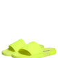 Green Rubber Slides Sandals Beachwear Shoes