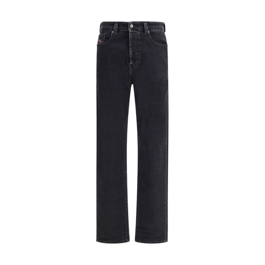 Black Cotton Relaxed Fit Jeans