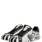 Black White Studded Low Top Sneakers Shoes