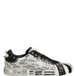 Black White Studded Low Top Sneakers Shoes