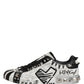 Black White Studded Low Top Sneakers Shoes