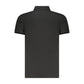 Black Cotton Men Polo Shirt
