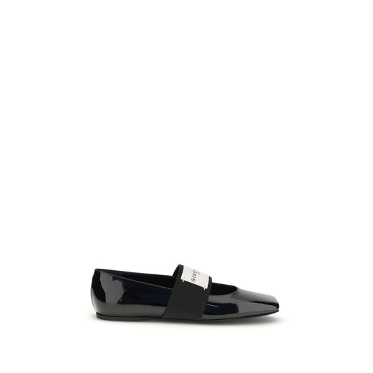 Black Leather Ballet Flats