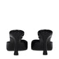 Black Leather Flat Sandals
