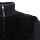 Black Lamb Fur Clothing