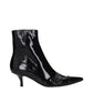 Black Leather Ankle Boots