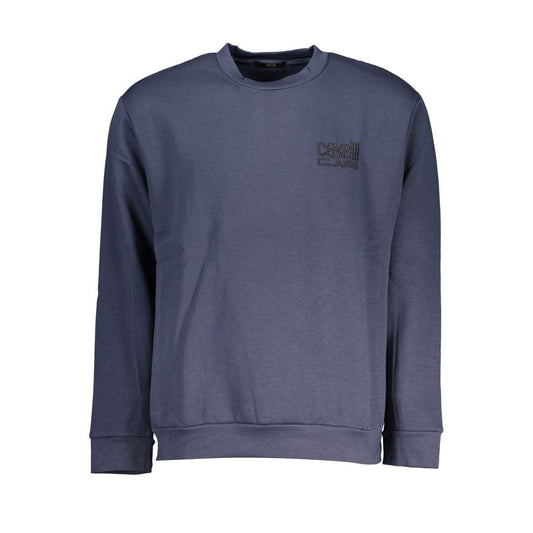Blue Polyester Men Sweatshirt