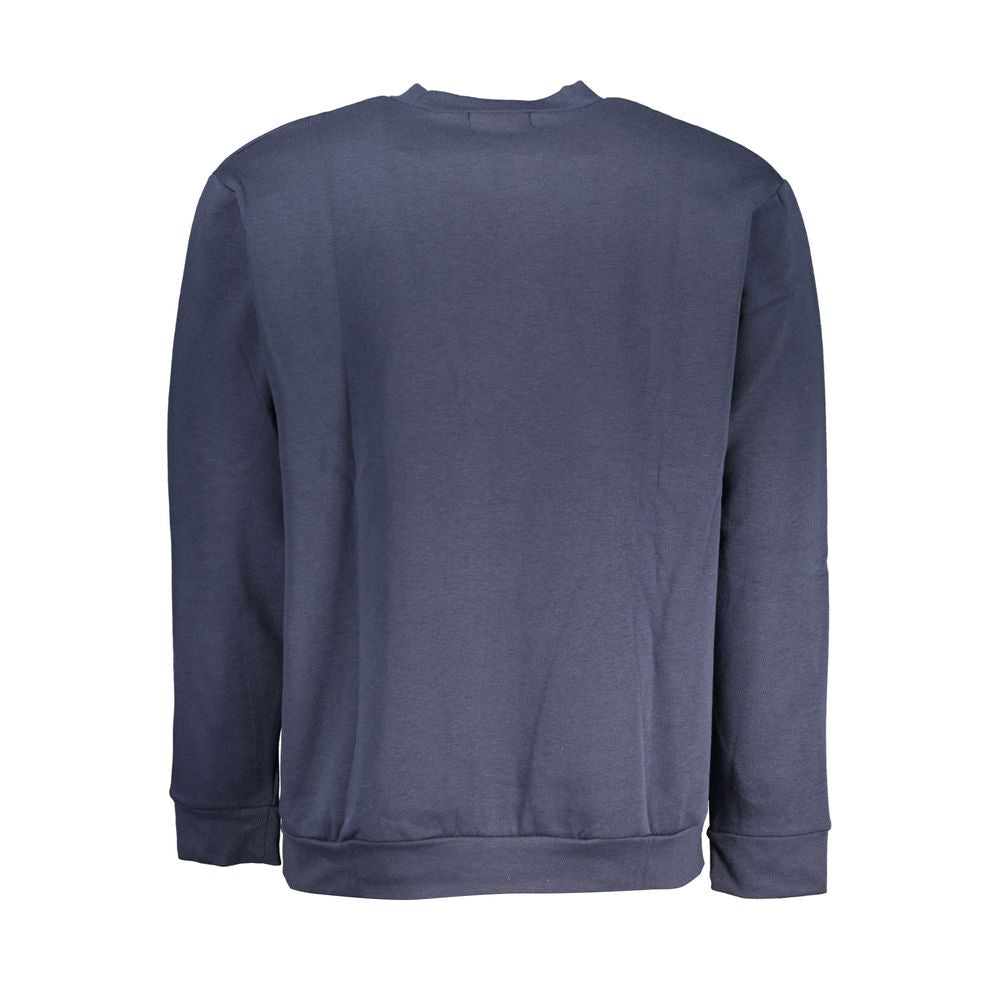 Blue Polyester Men Sweatshirt