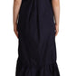 Navy Blue Sleeveless Round Neck Mermaid Long Dress