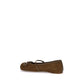 Brown Calf Leather Bos Taurus Ballet Flats