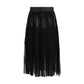 Black Silk Long Skirt