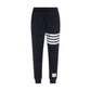 Blue Cotton Athletic Pants