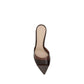 Brown Polyurethane Stiletto Heel Sandals