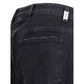 Black Cotton Straight-Leg Jeans