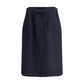 Blue Fleece Wool Midi Skirt