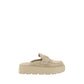 Beige Rubber Platform Loafers