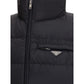Black Recycled Polyamide Sleveless Jacket