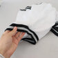 White Printed Short Sleeves Pullover Top