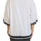 White Printed Short Sleeves Pullover Top