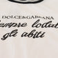 White Printed Short Sleeves Pullover Top