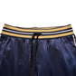 Blue Nylon Jogger Mid Waist Trouser Pants