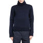 Blue Wool Turtleneck