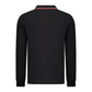 Black Cotton Men Polo Shirt