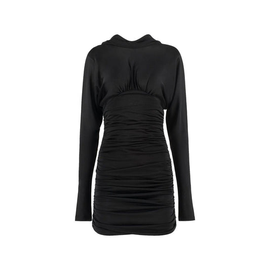 Black Viscose Casual Dress