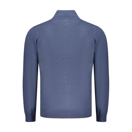 Blue Polyester Men Sweater