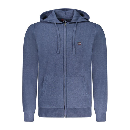 Blu Poliammide Male Cardigan