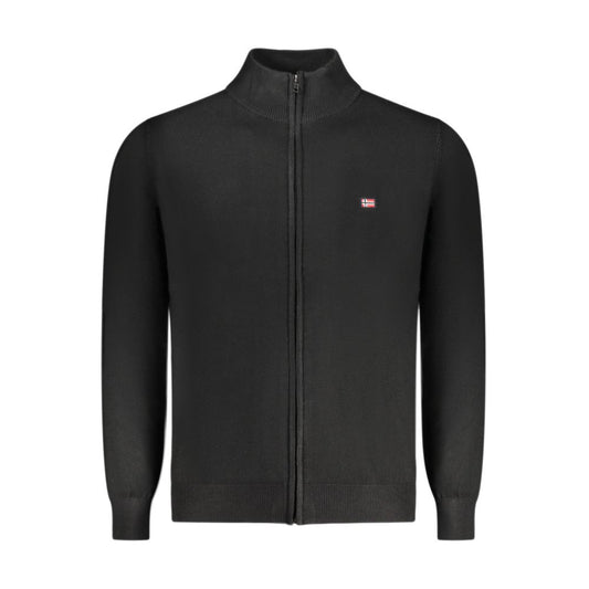 Black Wool Men Cardigan