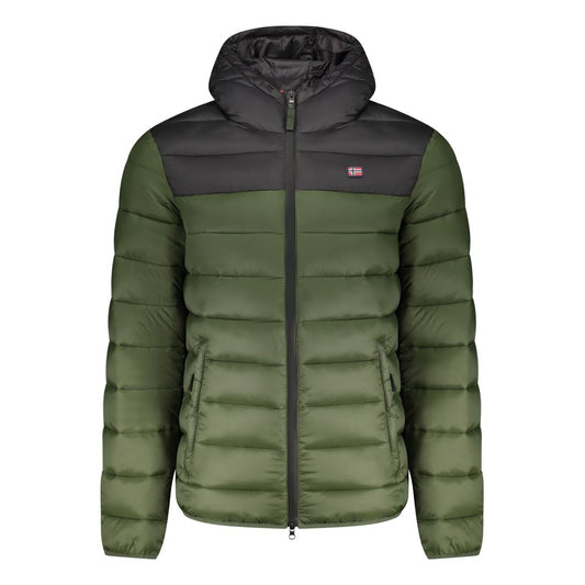 Green Polyamide Men Jacket