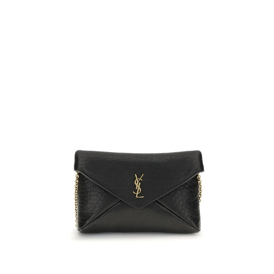 Black Lamb Leather Clutch Bag