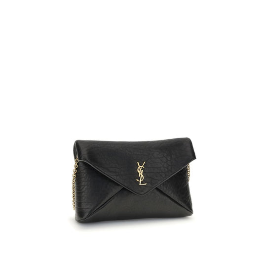 Black Lamb Leather Clutch Bag