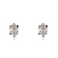 White Silver Earrings