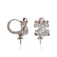White Silver Earrings