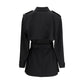 Black Fleece Wool Trench Coat