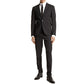 Black Elastane Two-Piece Suit