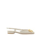 White Calfskin Ballet Flats