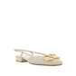 White Calfskin Ballet Flats