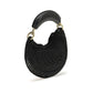 Black Viscose Shoulder Bag