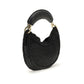 Black Viscose Shoulder Bag