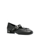 Black Calfskin Mid Heel Pumps