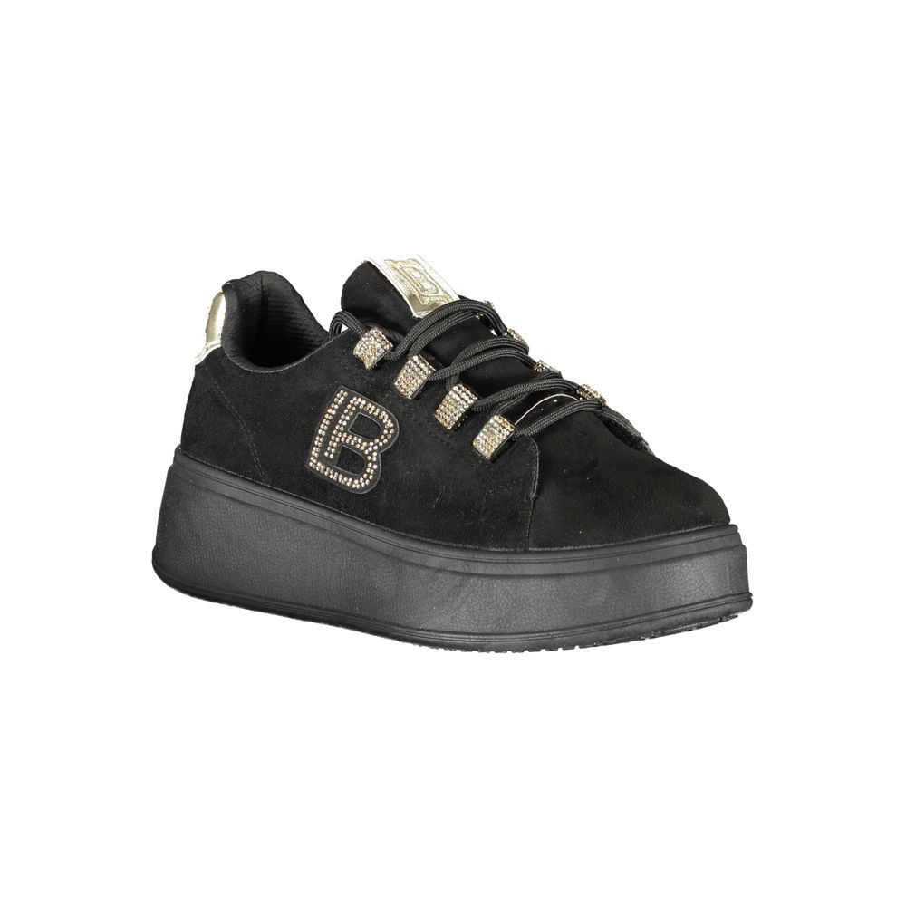 Black Polyester Sneaker