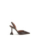 Brown Calf Leather Bos Taurus High Heel Pumps