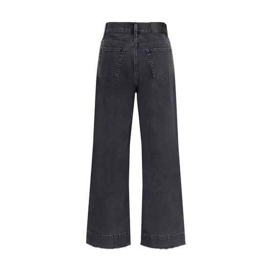 Black Cotton High-Waisted Jean