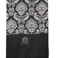Black White Damask Patterned Lace Men Scarf